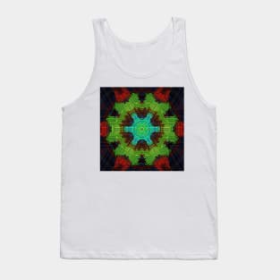 Weave Mandala Green Red and Blue Tank Top